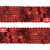 Тесьма с пайетками 3, шир. 20 мм/уп. 25+/-1 м, цвет красный - купить в Краснодаре. Цена: 778.19 руб.
