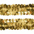 Тесьма с пайетками D16, шир. 30 мм/уп. 25+/-1 м, цвет золото - купить в Краснодаре. Цена: 1 087.39 руб.