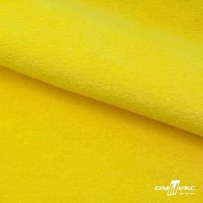 Флис DTY 14-0760, 240 г/м2, шир. 150 см, цвет яркий желтый - купить в Краснодаре. Цена 640.46 руб.