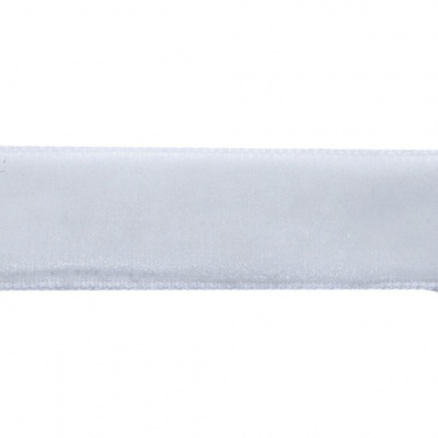 Лента бархатная нейлон, шир.12 мм, (упак. 45,7м), цв.01-белый - купить в Краснодаре. Цена: 457.61 руб.