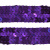Тесьма с пайетками 12, шир. 20 мм/уп. 25+/-1 м, цвет фиолет - купить в Краснодаре. Цена: 778.19 руб.