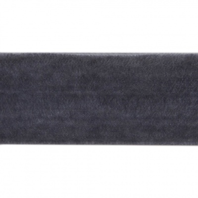 Лента бархатная нейлон, шир.25 мм, (упак. 45,7м), цв.189-т.серый - купить в Краснодаре. Цена: 981.09 руб.