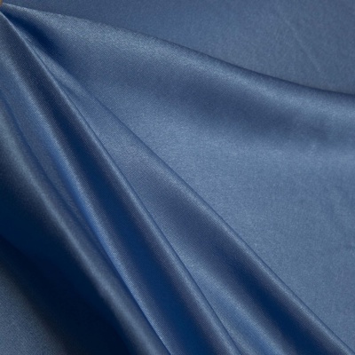 Поли креп-сатин 16-4132, 125 (+/-5) гр/м2, шир.150см, цвет голубой - купить в Краснодаре. Цена 155.57 руб.