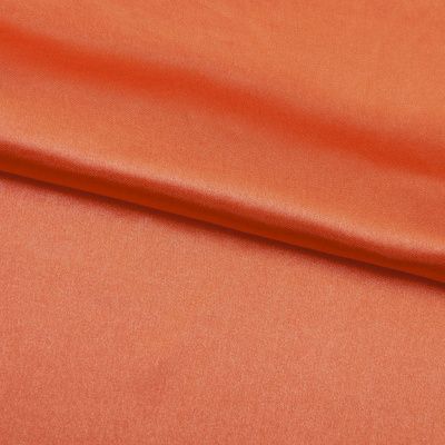 Поли креп-сатин 18-1445, 120 гр/м2, шир.150см, цвет оранжевый - купить в Краснодаре. Цена 155.57 руб.
