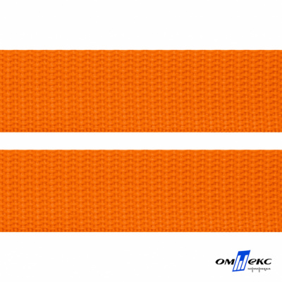 Оранжевый- цв.523 -Текстильная лента-стропа 550 гр/м2 ,100% пэ шир.25 мм (боб.50+/-1 м) - купить в Краснодаре. Цена: 405.80 руб.