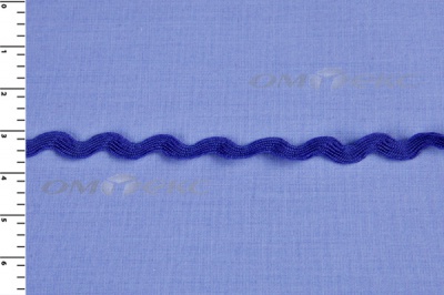 Тесьма плетеная "Вьюнчик"/синий - купить в Краснодаре. Цена: 40.72 руб.