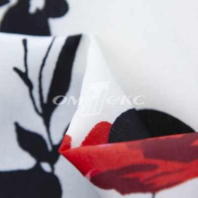Плательная ткань "Фламенко" 22.1, 80 гр/м2, шир.150 см, принт растительный - купить в Краснодаре. Цена 239.03 руб.