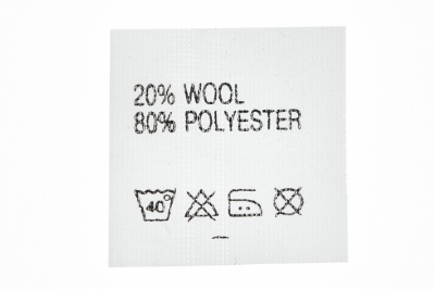 Состав и уход 20% wool 80% poliester - купить в Краснодаре. Цена: 64.21 руб.