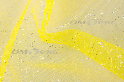 Сетка Глиттер, 40 гр/м2, шир.160см, цвет жёлтый - купить в Краснодаре. Цена 163.01 руб.