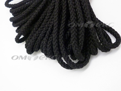 Шнур В-035 4 мм круп.плетение 100 м черный - купить в Краснодаре. Цена: 156.40 руб.