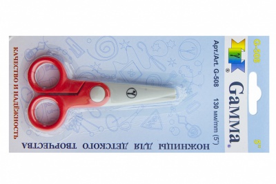 Ножницы G-508 детские 130 мм - купить в Краснодаре. Цена: 118.32 руб.