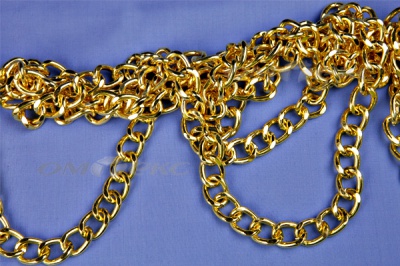 Цепь металл декоративная №11 (17*13) золото (10+/-1 м)  - купить в Краснодаре. Цена: 1 341.87 руб.