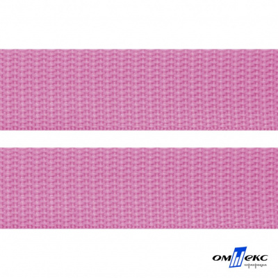 Розовый- цв.513-Текстильная лента-стропа 550 гр/м2 ,100% пэ шир.30 мм (боб.50+/-1 м) - купить в Краснодаре. Цена: 475.36 руб.
