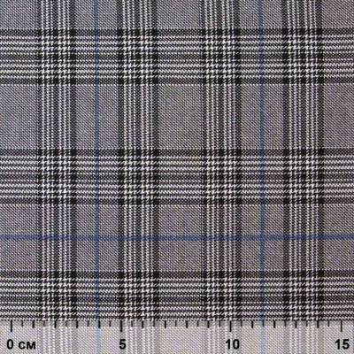 Ткань костюмная "Клер" 80% P, 16% R, 4% S, 200 г/м2, шир.150 см,#3 цв-серый/синий - купить в Краснодаре. Цена 412.02 руб.