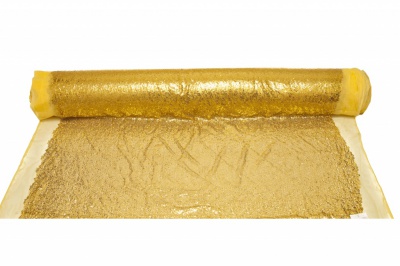 Сетка с пайетками №6, 188 гр/м2, шир.130см, цвет золото - купить в Краснодаре. Цена 371.02 руб.
