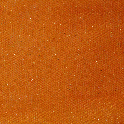 Сетка Глиттер, 24 г/м2, шир.145 см., оранжевый - купить в Краснодаре. Цена 117.24 руб.