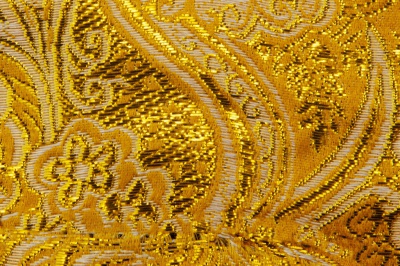 Ткань костюмная жаккард №12, 140 гр/м2, шир.150см, цвет жёлтый - купить в Краснодаре. Цена 383.29 руб.