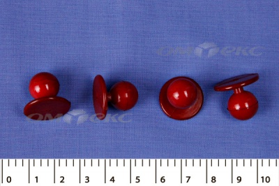 Пуговица поварская "Пукля", 10 мм, цвет красный - купить в Краснодаре. Цена: 2.28 руб.