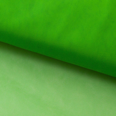 Фатин матовый 16-146, 12 гр/м2, шир.300см, цвет зелёный - купить в Краснодаре. Цена 113.85 руб.