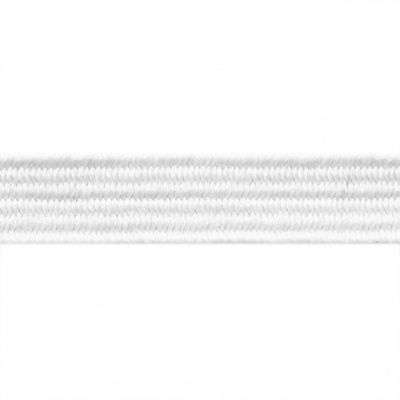 Резиновые нити с текстильным покрытием, шир. 6 мм (182 м/уп), цв.-белый - купить в Краснодаре. Цена: 705.59 руб.