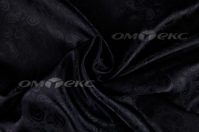 Ткань подкладочная жаккард Р14098, чёрный, 85 г/м2, шир. 150 см, 230T - купить в Краснодаре. Цена 166.45 руб.