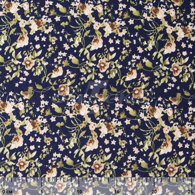 Плательная ткань "Фламенко" 1.1, 80 гр/м2, шир.150 см, принт растительный - купить в Краснодаре. Цена 241.49 руб.