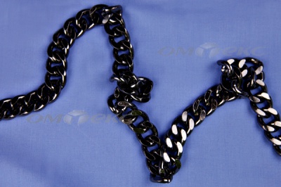 Цепь металл декоративная №9 (13,5*16,5) черная (10+/-1 м)  - купить в Краснодаре. Цена: 808.92 руб.