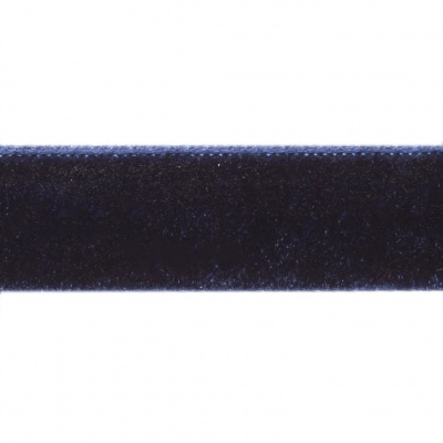 Лента бархатная нейлон, шир.12 мм, (упак. 45,7м), цв.180-т.синий - купить в Краснодаре. Цена: 411.60 руб.