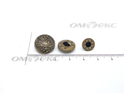 Кнопки металл 15 мм альфа антик с рис.№3  - купить в Краснодаре. Цена: 2.90 руб.