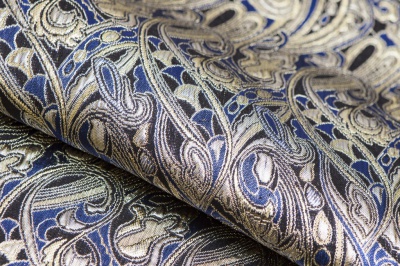 Ткань костюмная жаккард, 135 гр/м2, шир.150см, цвет синий№18 - купить в Краснодаре. Цена 441.95 руб.