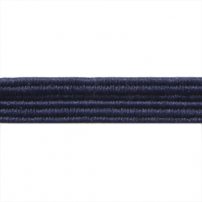 Резиновые нити с текстильным покрытием, шир. 6 мм ( упак.30 м/уп), цв.- 117-т.синий - купить в Краснодаре. Цена: 152.05 руб.