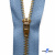 Молнии джинсовые металл т-5, 18 см латунь (YG), цв.-деним (231) - купить в Краснодаре. Цена: 22.80 руб.