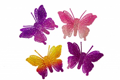 Бабочка декоративная пластиковая #12 - купить в Краснодаре. Цена: 7.09 руб.