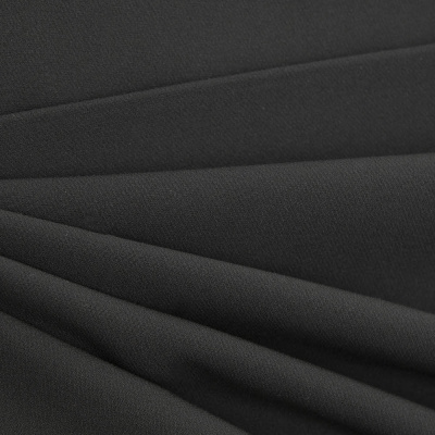 Костюмная ткань "Элис", 200 гр/м2, шир.150см, цвет чёрный - купить в Краснодаре. Цена 306.20 руб.