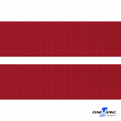 Красный- цв.171 -Текстильная лента-стропа 550 гр/м2 ,100% пэ шир.25 мм (боб.50+/-1 м) - купить в Краснодаре. Цена: 405.80 руб.