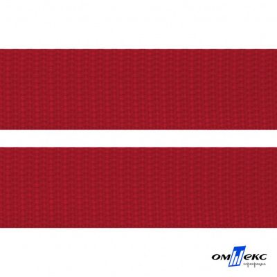 Красный - цв.171- Текстильная лента-стропа 550 гр/м2 ,100% пэ шир.50 мм (боб.50+/-1 м) - купить в Краснодаре. Цена: 797.67 руб.