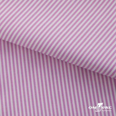 Ткань сорочечная Полоска Кенди, 115 г/м2, 58% пэ,42% хл, шир.150 см, цв.1-розовый, (арт.110) - купить в Краснодаре. Цена 306.69 руб.