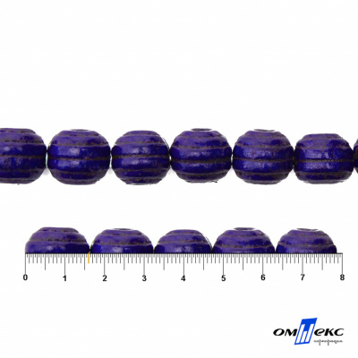 0309-Бусины деревянные "ОмТекс", 16 мм, упак.50+/-3шт, цв.018-фиолет - купить в Краснодаре. Цена: 62.22 руб.