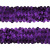 Тесьма с пайетками 12, шир. 30 мм/уп. 25+/-1 м, цвет фиолет - купить в Краснодаре. Цена: 1 098.48 руб.