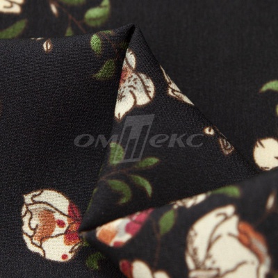 Плательная ткань "Фламенко" 3.1, 80 гр/м2, шир.150 см, принт растительный - купить в Краснодаре. Цена 239.03 руб.