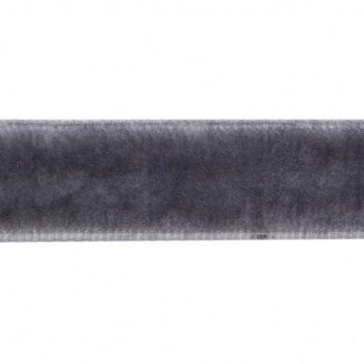Лента бархатная нейлон, шир.12 мм, (упак. 45,7м), цв.189-т.серый - купить в Краснодаре. Цена: 457.61 руб.