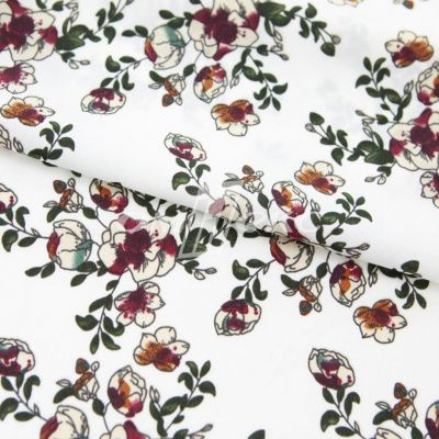 Плательная ткань "Фламенко" 23.1, 80 гр/м2, шир.150 см, принт растительный - купить в Краснодаре. Цена 264.56 руб.