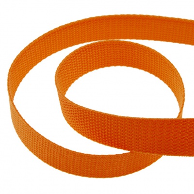 Стропа текстильная, шир. 25 мм (в нам. 50+/-1 ярд), цвет оранжевый - купить в Краснодаре. Цена: 409.94 руб.