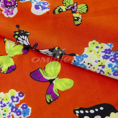 Плательная ткань "Софи" 7.1, 75 гр/м2, шир.150 см, принт бабочки - купить в Краснодаре. Цена 243.96 руб.