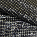 Ткань костюмная с пайетками, 100%полиэстр, 460+/-10 гр/м2, 150см #309 - цв. чёрный