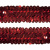 Тесьма с пайетками 3, шир. 30 мм/уп. 25+/-1 м, цвет красный - купить в Краснодаре. Цена: 1 087.39 руб.