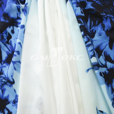 Плательная ткань "Фламенко" 19.1, 80 гр/м2, шир.150 см, принт растительный - купить в Краснодаре. Цена 241.49 руб.