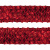 Тесьма с пайетками 3, шир. 35 мм/уп. 25+/-1 м, цвет красный - купить в Краснодаре. Цена: 1 308.30 руб.